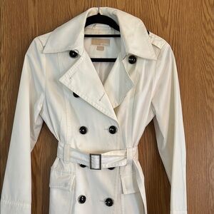 Michael Kors Women's White Waterproof Trench Coat